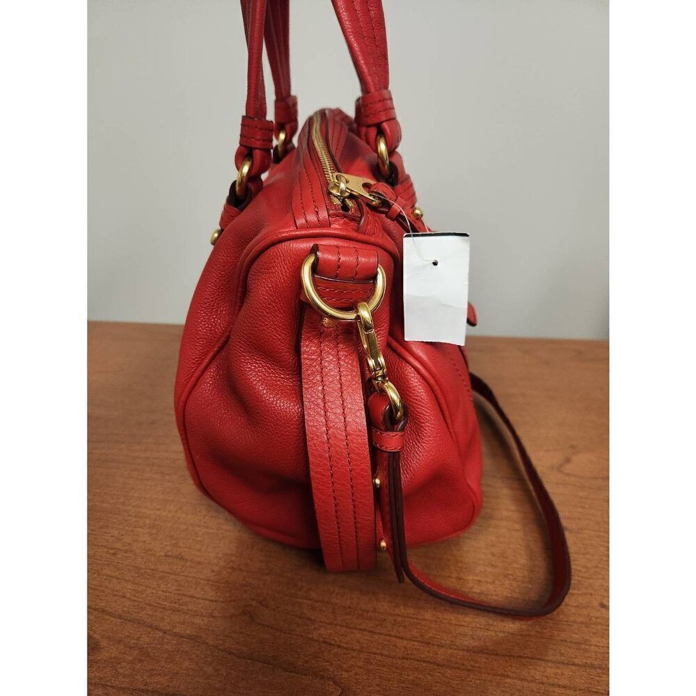 NWT Marc By Marc Jacobs Red Leather Turnlock Shoulder Crossbody - Picture 6 of 10